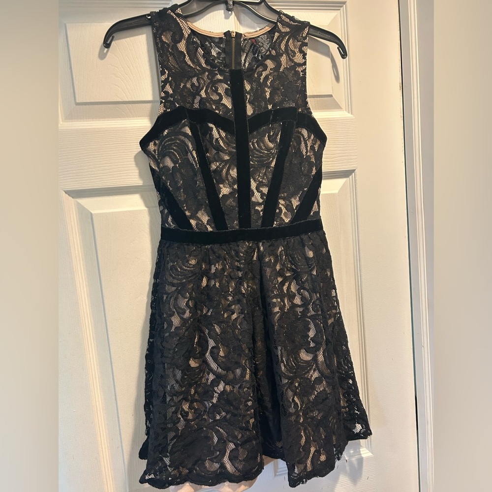 Fire Los Angeles Black Lace Mini Dress